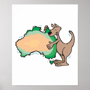 niedliches Känguru Poster