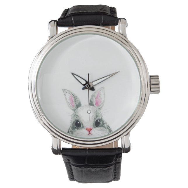 niedliches Kaninchen Armbanduhr (Vorderseite)
