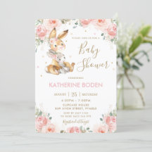 Niedliches Kaninchen Blush Pink Blues Bloral Baby