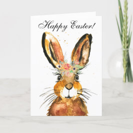 Niedliches Kaninchen Bunny Hare Ostergebirge Dankeskarte