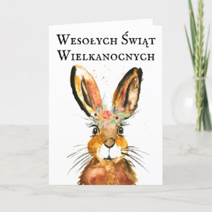 Niedliches Kaninchen Bunny Hare Ostergebirge Dankeskarte
