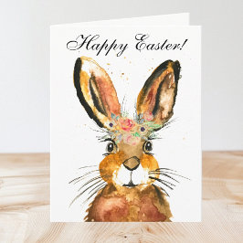 Niedliches Kaninchen Bunny Hare Ostergebirge Dankeskarte