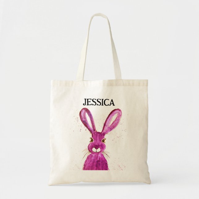 Niedliches Kaninchen Bunny Hare Ostergebirge Tragetasche (Vorne)