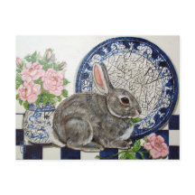 Niedliches Kaninchen Bunny Painting Dedham Plate B