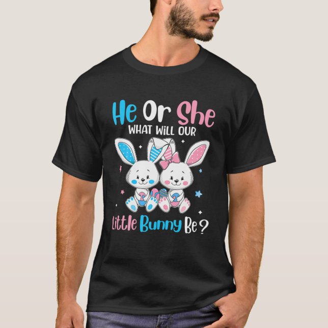 Niedliches Kaninchen Er oder sie, was wird unser k T-Shirt (Vorderseite)
