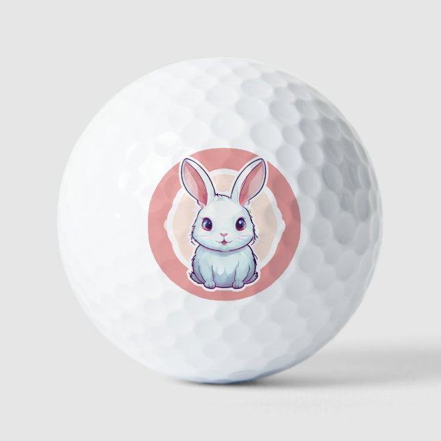 niedliches Kaninchen Golf Balls Golfball (Vorderseite)