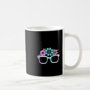 Niedliches Kaninchen-Hasen-Gesicht-Tie-Dye-Brille Kaffeetasse