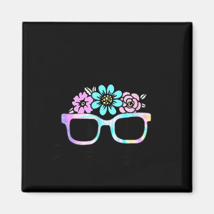 Niedliches Kaninchen-Hasen-Gesicht Tie Dye Brille Magnet