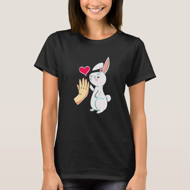 Niedliches Kaninchen Haustier 1 T-Shirt (Vorderseite)