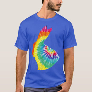 Niedliches Kaninchen Hippie Tye Dyorful Ostere T-Shirt