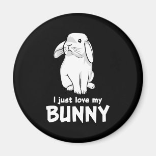 Niedliches Kaninchen I Nur Liebe mein Hasen Magnet