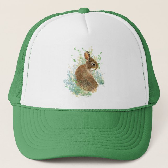 Niedliches Kaninchen Kaninchen Bunny Farm Truckerkappe (Vorderseite)