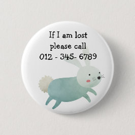 Niedliches Kaninchen, Kontakt mit Kindern Button