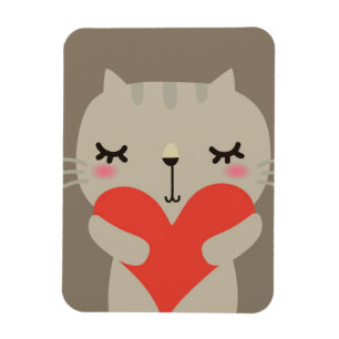 Niedliches Kaninchen mit Liebe Magnet