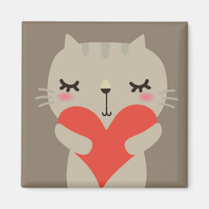 Niedliches Kaninchen mit Liebe Magnet