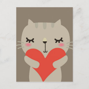 Niedliches Kaninchen mit Liebe Postkarte