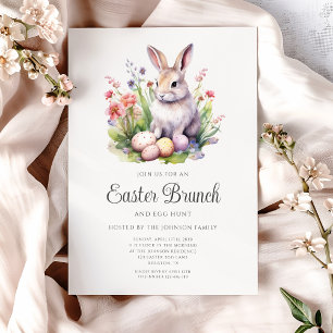 Niedliches Kaninchen Ostern Brunch Einladung