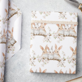 Niedliches Kaninchen-Wasserfarbenoster Geschenkpapier