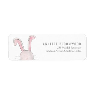 Niedliches Kaninchen Woodland Pink Girl Babydusche