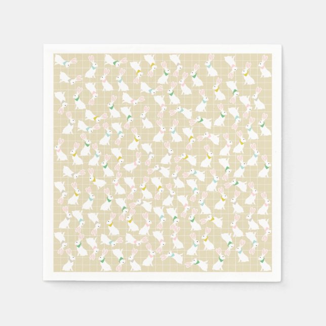 Niedliches Kaninchenpapier Napkins Serviette (Vorderseite)