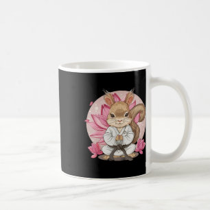 Niedliches Karate Eichhörnchen Lotusblume Kung Fu Kaffeetasse