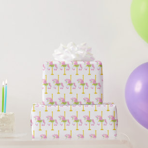 Niedliches Karussellpferd-Party Geschenkpapier