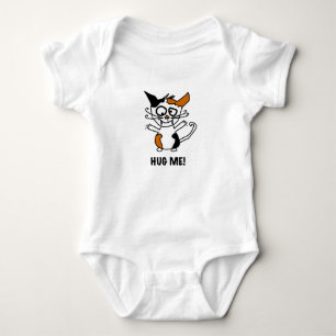 Niedliches Kätzchen benötigt eine Umarmung Baby Strampler