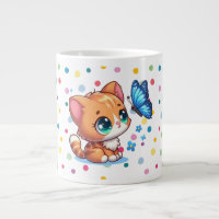 Niedliches Kätzchen/Katze/Schmetterling