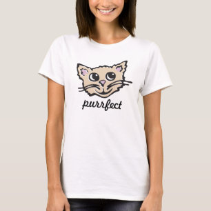 Niedliches Kätzchen / Katzengesichtscreme-T - Shir T-Shirt