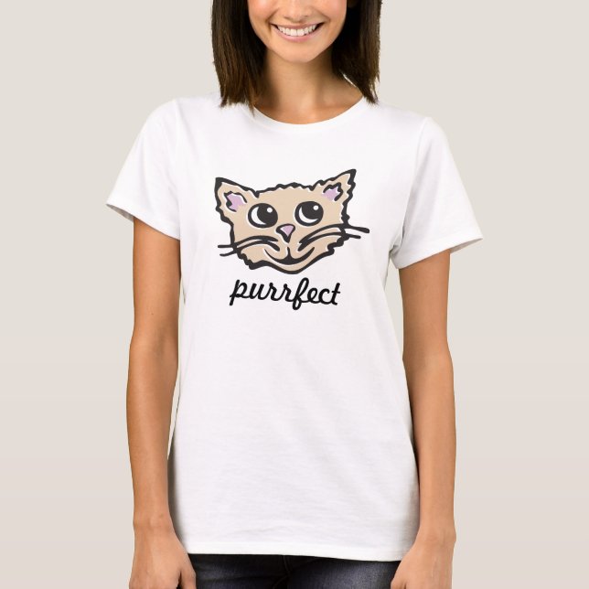 Niedliches Kätzchen / Katzengesichtscreme-T - Shir T-Shirt (Vorderseite)