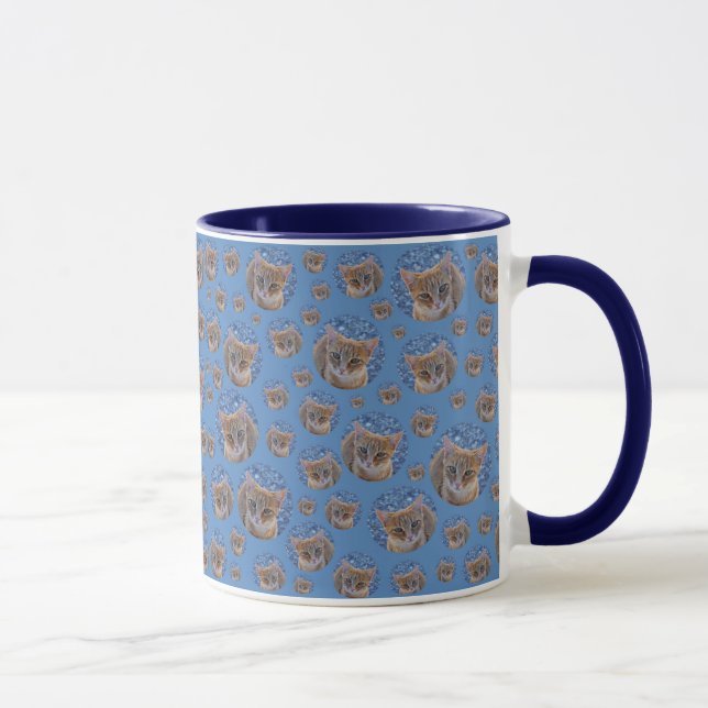 Niedliches Kätzchen - Katzenmuster Tasse (Rechts)