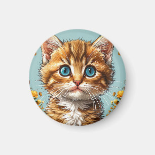 Niedliches Kätzchen-Portrait Magnet
