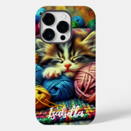 Niedliches Kätzchen Schlafen unter der Decke Case-Mate iPhone 14 Pro Hülle