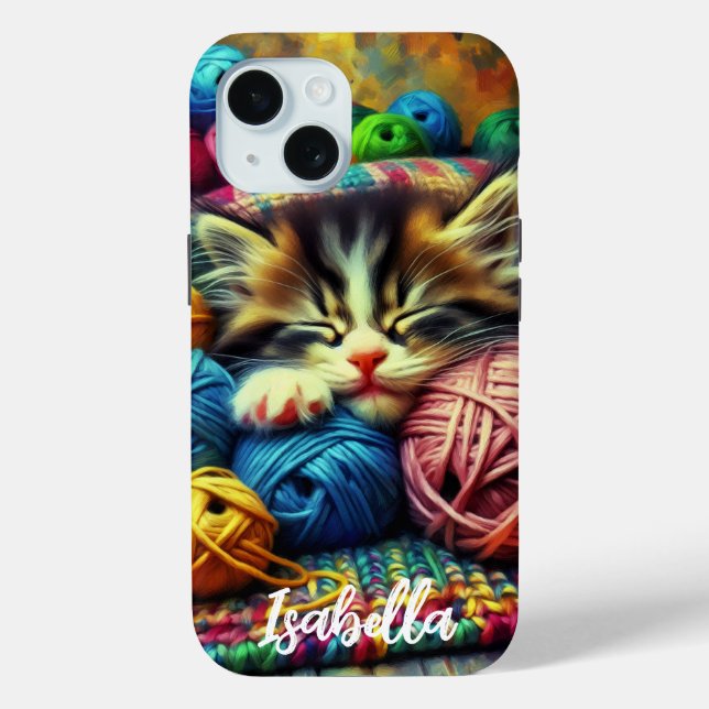 Niedliches Kätzchen Schlafen unter der Decke Case-Mate iPhone Hülle (Rückseite)