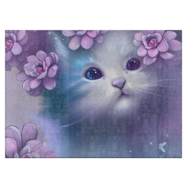 Niedliches Kätzchen Schneidebrett (Vorderseite)