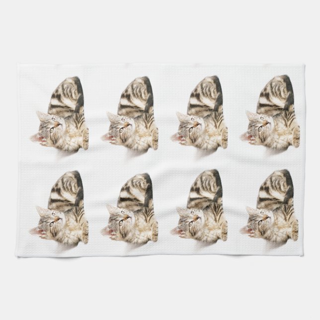Niedliches Kätzchen teatowel Geschirrtuch (Horizontal)
