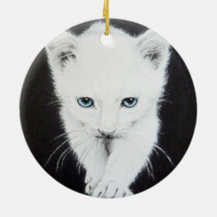 Niedliches Kätzchen Tier zeichnend Kunst Katzen Li Keramikornament