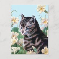 Niedliches Kätzchen - Vintage Katzenkunst
