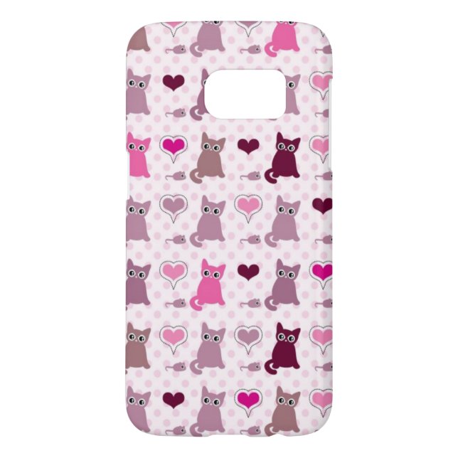 Niedliches Kätzchenmädchenmuster Case-Mate Samsung Galaxy Hülle (Rückseite)
