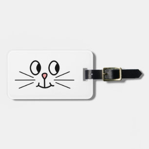 Niedliches Katzen-Gesicht Gepäckanhänger