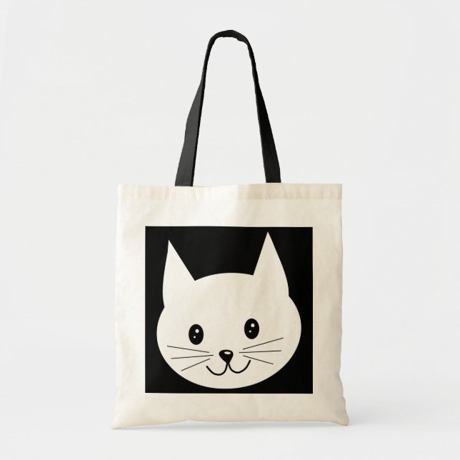 Niedliches Katzen-Gesicht. Tragetasche (Vorne)