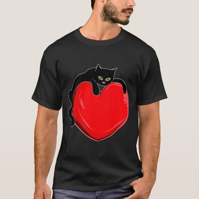 Niedliches Katzen Herz Kitty Kitten Kostüme Männer T-Shirt (Vorderseite)