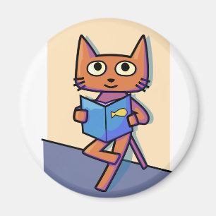 Niedliches Katzen-Lesebuch Magnet