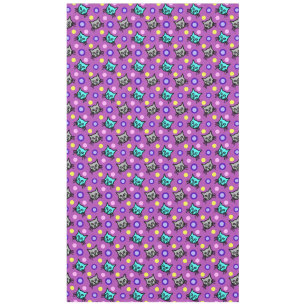 Niedliches Katzen Muster in Violett Große Tablette Tischdecke