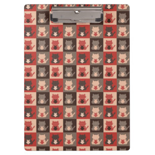 Niedliches Katzen-Muster Klemmbrett