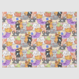 Niedliches Katzen-Muster Seidenpapier