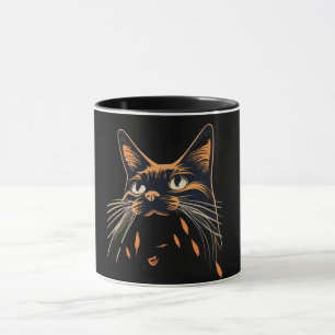 Niedliches Katzen Nachts Funny Cat Lover Spaß Witz Tasse