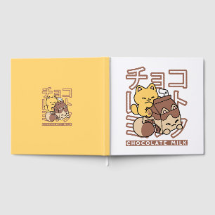 Niedliches Katzen Schokolade Milchkarton Kawaii Ku Gästebuch