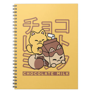 Niedliches Katzen Schokolade Milchkarton Kawaii Ku Notizblock