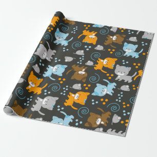 Niedliches Katzen-Verpackungs-Papier Geschenkpapier